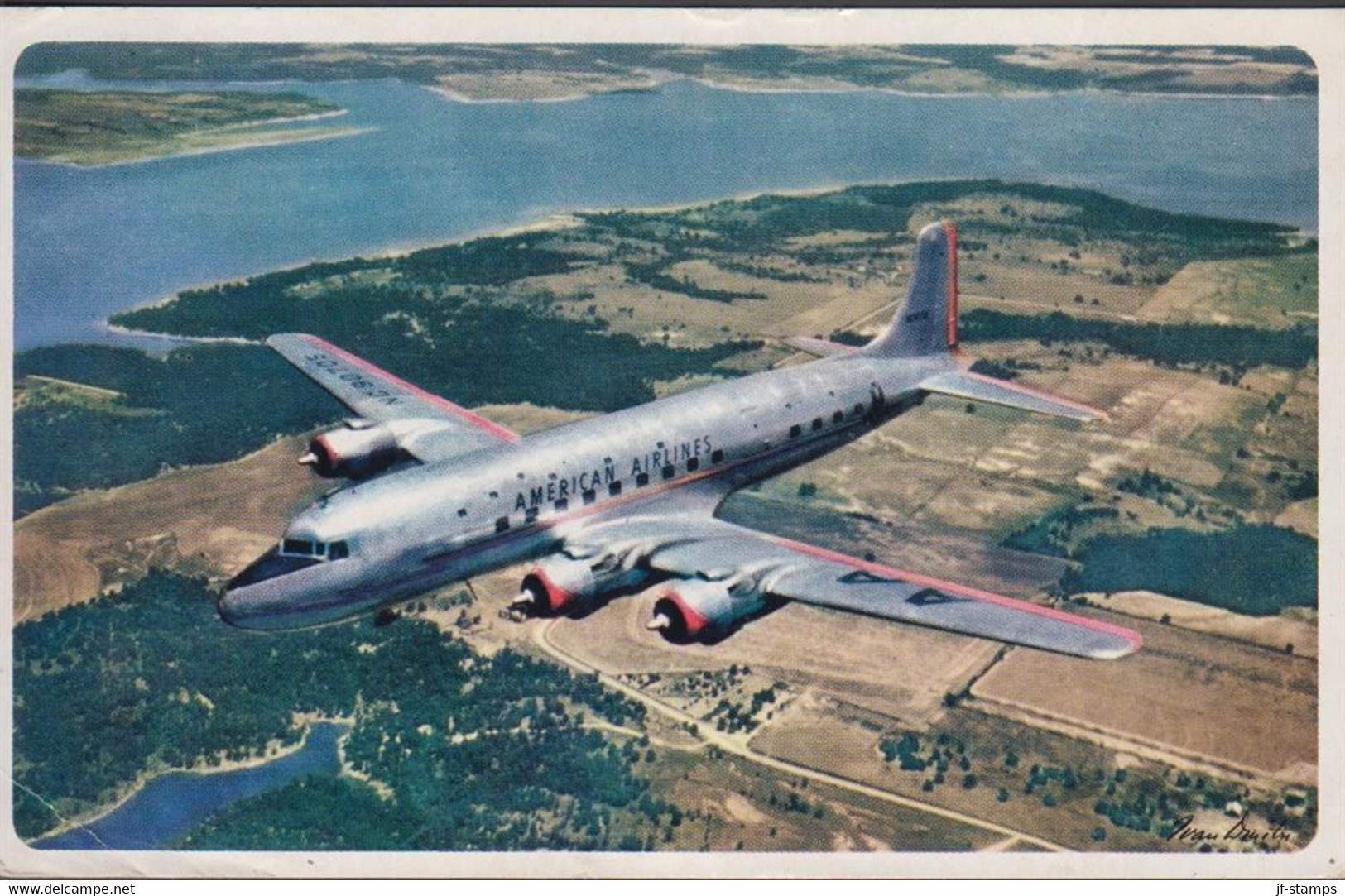 1951. CANADA. AMERICAN AIRLINES POSTCARD With 3 C Robert Laird Borden Beautifully Cancelled E... (Michel 263) - JF436556 - Brieven En Documenten