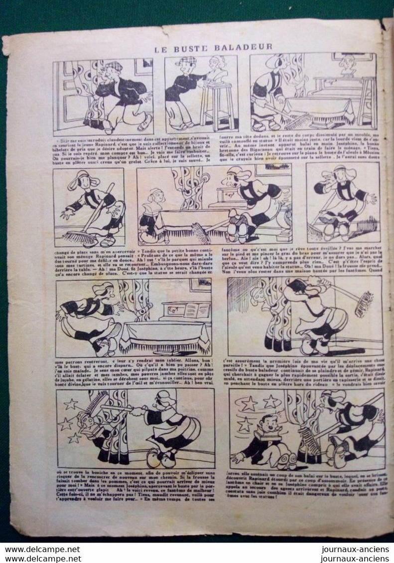 1935 Journal L'ÉPATANT - LES AVENTURES DES PIEDS-NICKELÉS - TOTOCHE ET LE PROFESSEUR TROMPETTE - LE BUSTE A. PERRÉ - Pieds Nickelés, Les