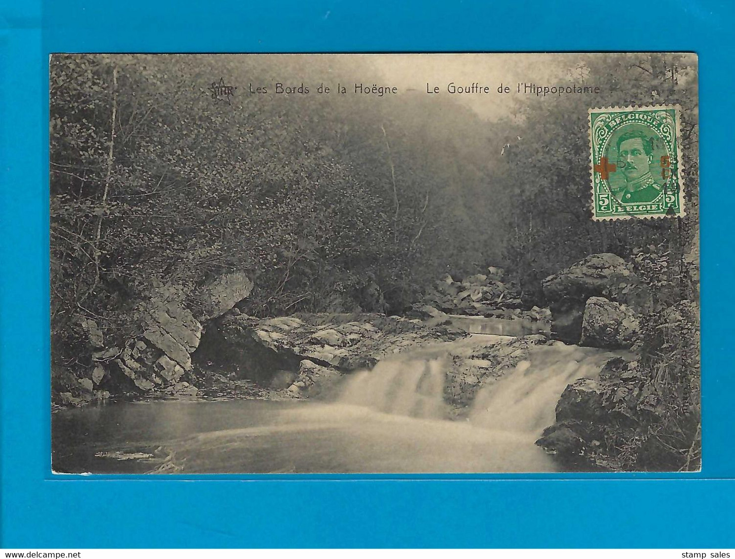België Albert I Postkaart "Le Gouffre De L'Hippopolame" Naar Gembloux 1919 UNG - 1918 Croix-Rouge