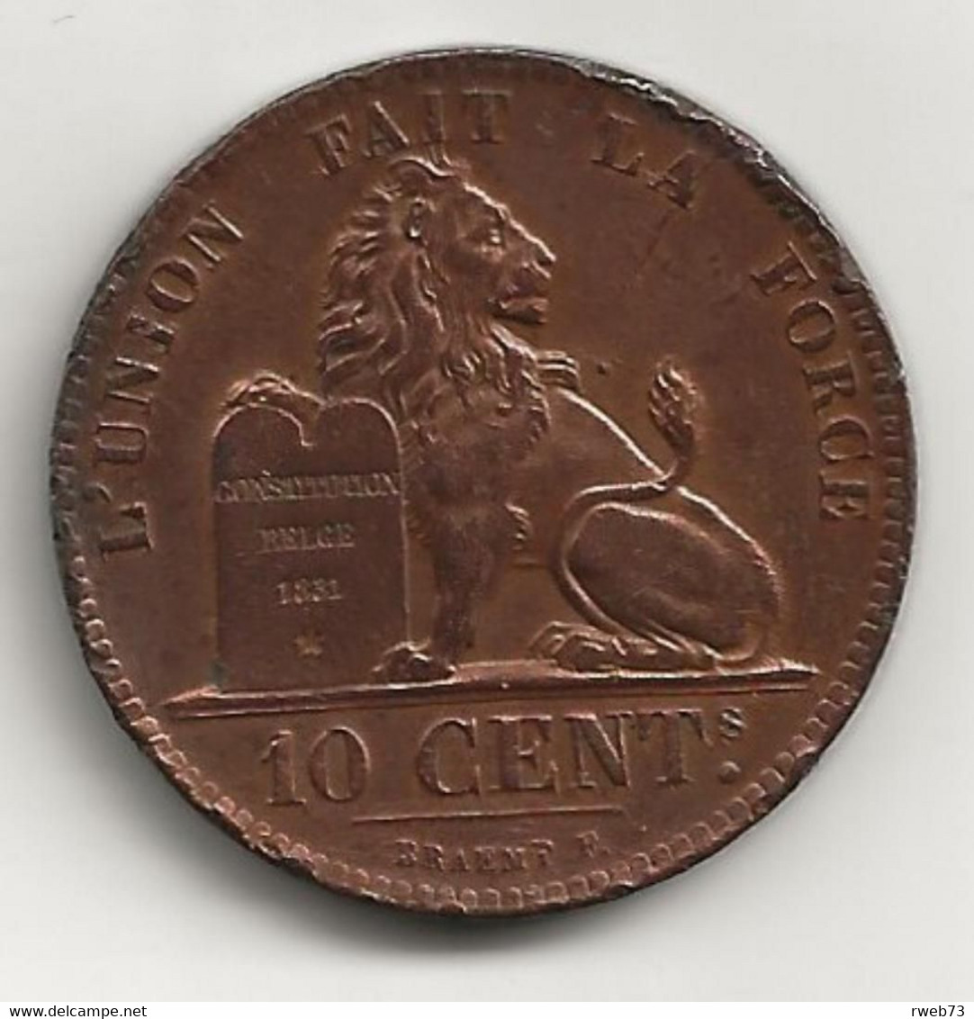 BELGIQUE - 10 Centimes - 1832 - TB/TTB - 10 Cent