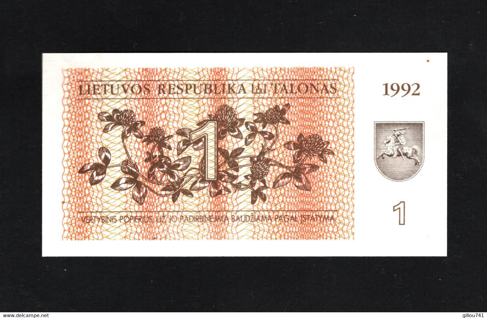 Lithuanie, 1 Talonas, 1992 Issue - Lithuania