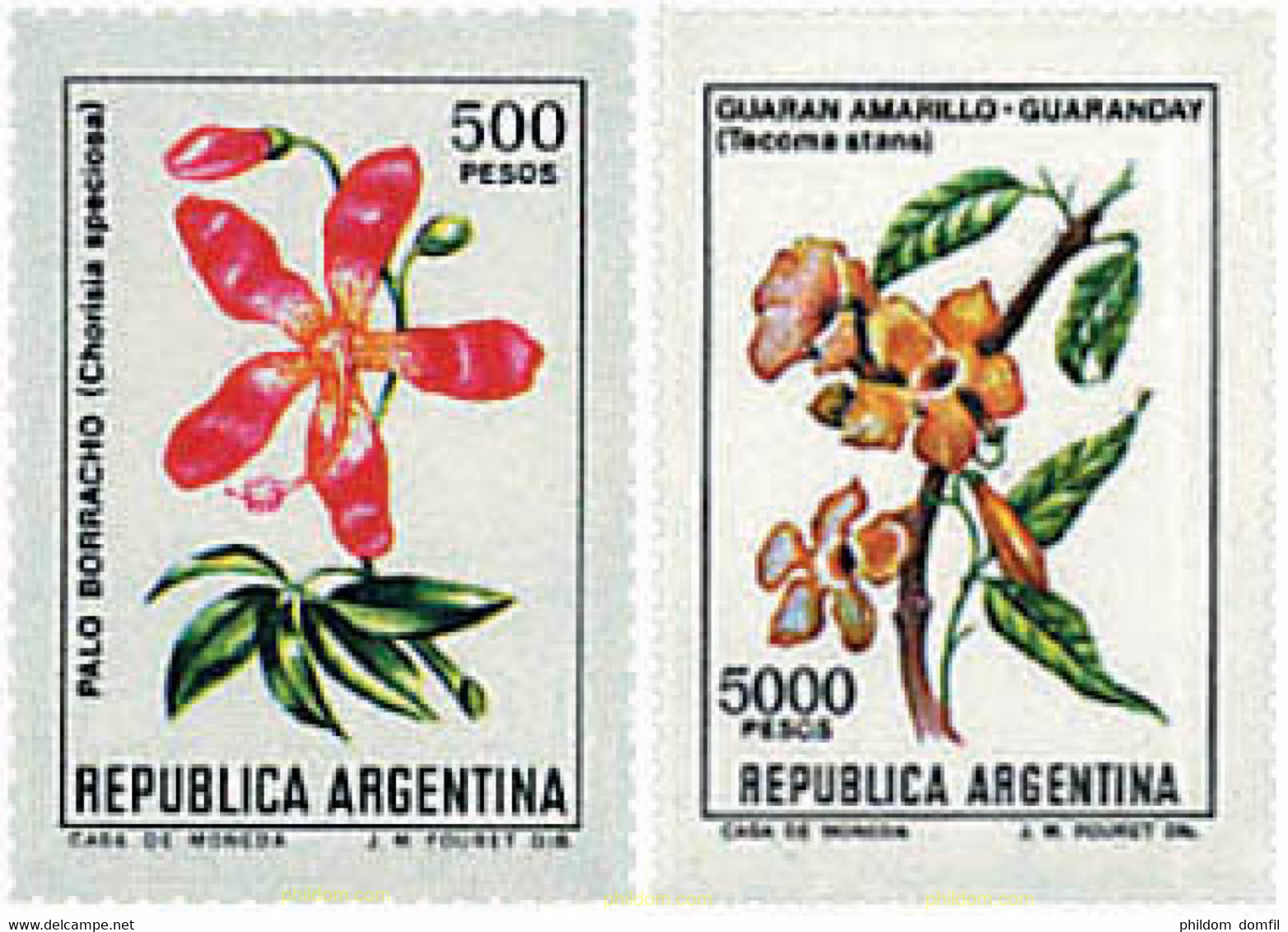 300738 MNH ARGENTINA 1982 FLORES ARGENTINAS - Usados