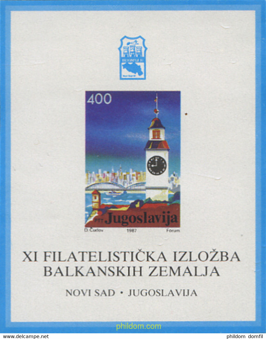 287398 MNH YUGOSLAVIA 1987 EXPOSICION FILATELICA INTERNACIONAL EN NOVI SAD - Collections, Lots & Series