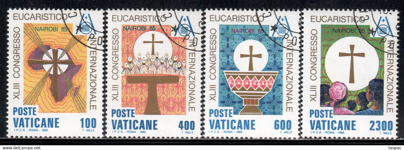 Vatican 1985 Mi# 876-879 Used - 43rd Intl. Eucharistic Congress - Used Stamps