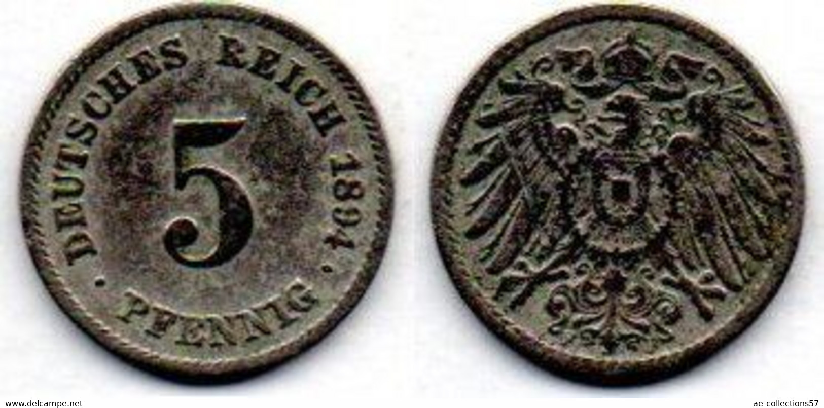 MA 18862  / Allemagne - Deutschland - Germany 5 Pfennig 1894 F TB - 5 Pfennig