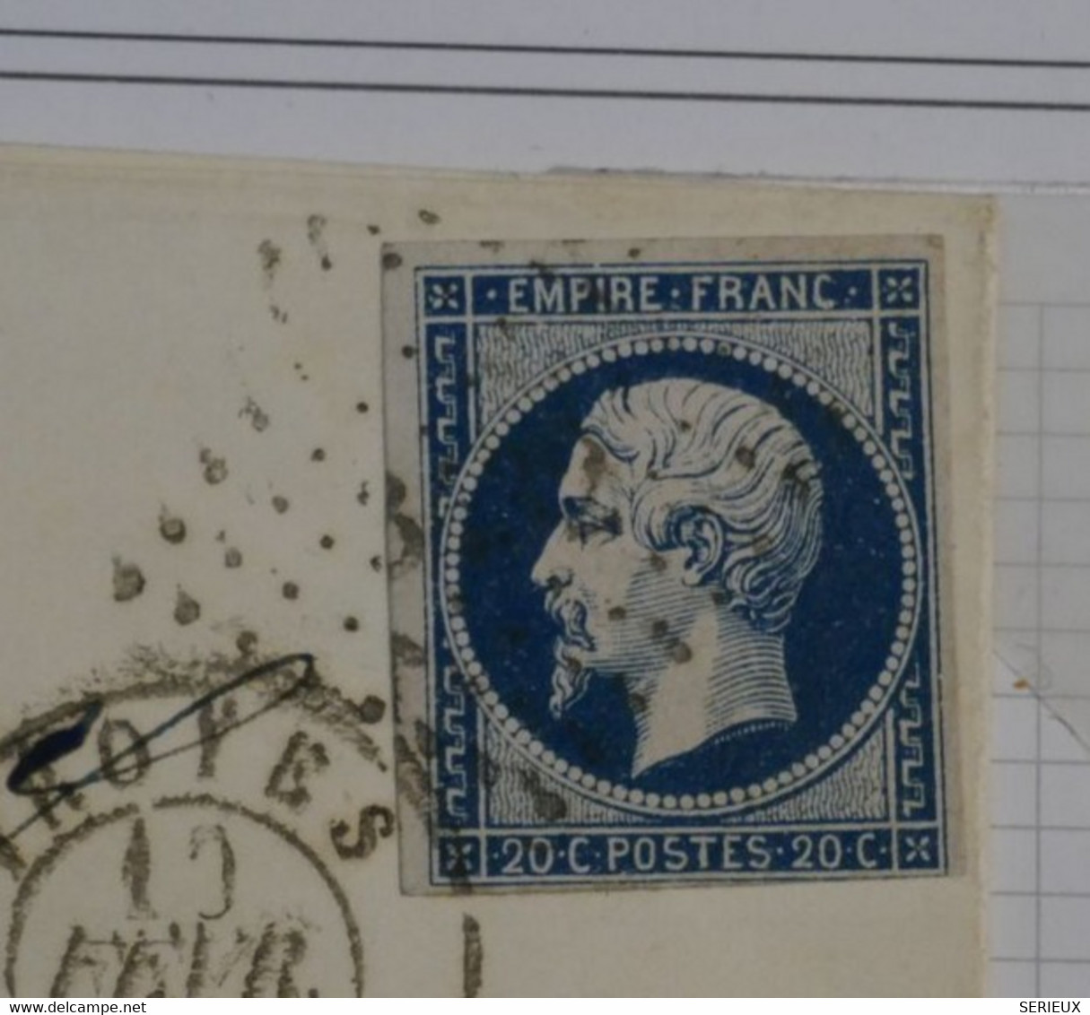 BM15   FRANCE  BELLE  LETTRE   1862 TROYES     +N° 14 FONCé  +AFFRANCH. INTERESSANT ++ - 1853-1860 Napoleone III