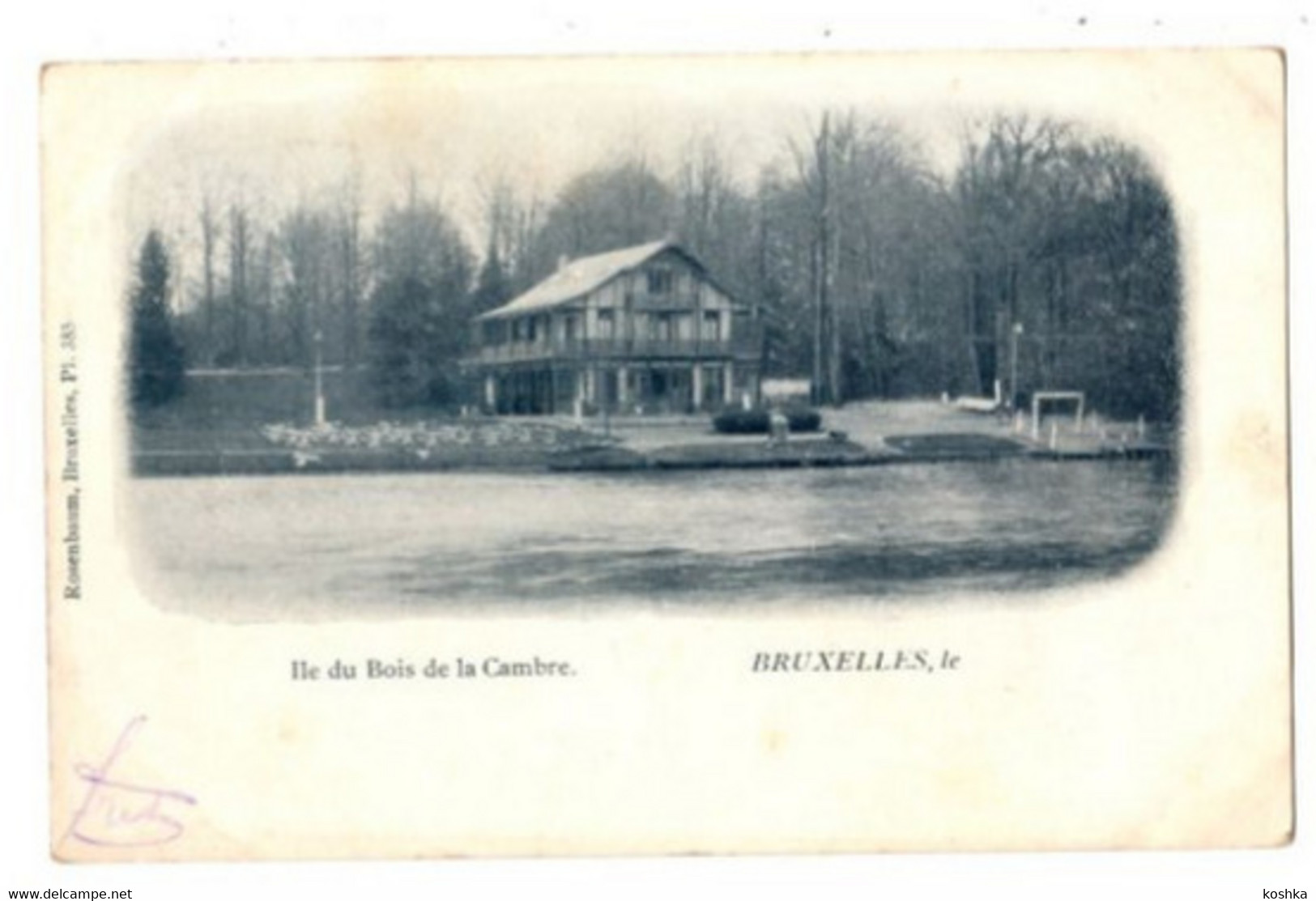BRUXELLES - Brussel - île Du Bois De La Cambre - Verzonden / Envoyée 1900 - édit : Rosenbaum Pl. 385 - Forêts, Parcs, Jardins