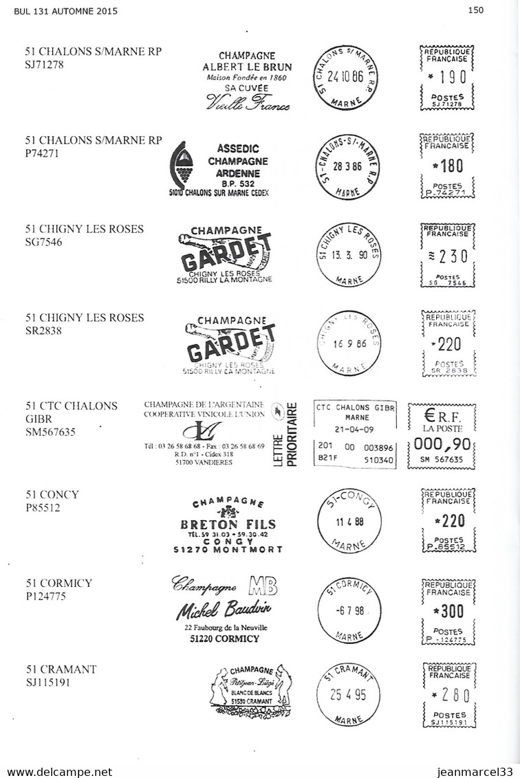 ACEMA Bulletin N° 131 Automne 2015 étude Sur Les Empreintes Des Machines à Affranchir - Francesi (dal 1941))