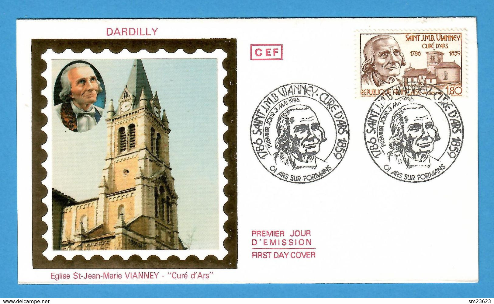 Frankreich / France  1986  Mi.Nr. 2548 , 250. Geburtstag Von Jean-Marie Vianney - FDC  ARS SUR  Formans 3.Mai 1986 - Theologen