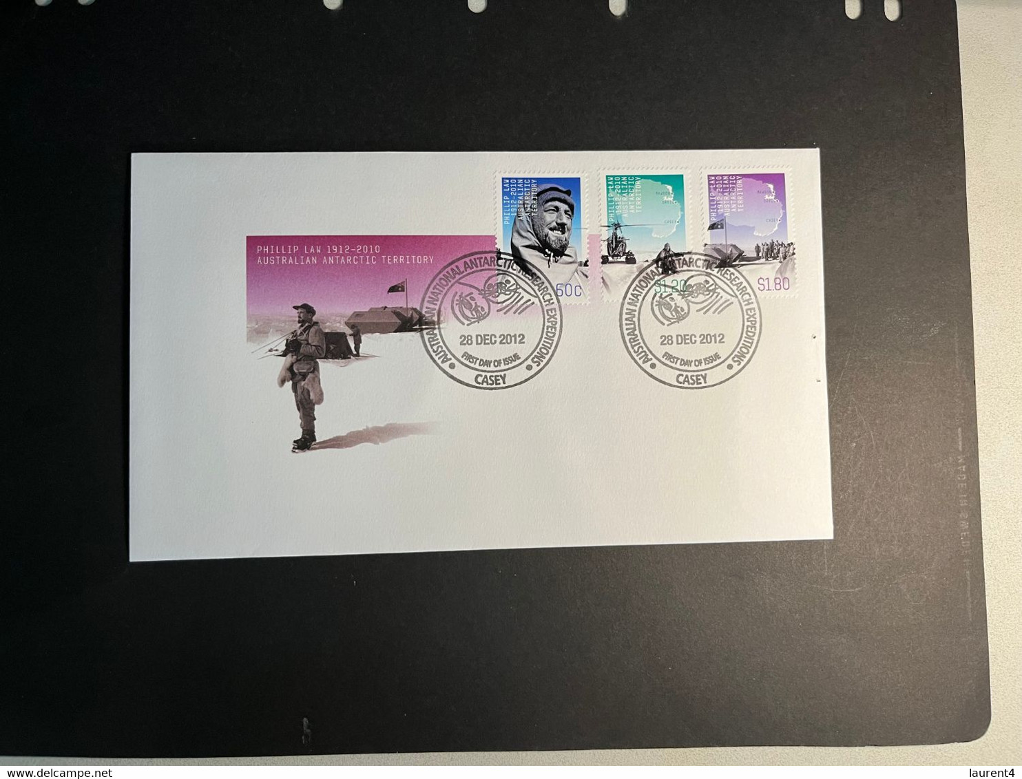 (1 Oø 24) Australia FDC - AAT Phillip Law (2013) 4 Covers Differente Base - FDC