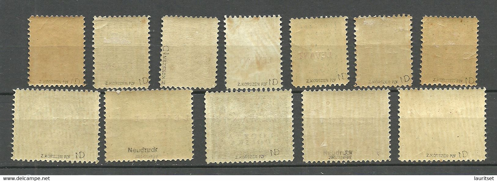 POLEN Poland 1919 Post In Der Levante Michel 1-12 ND (Neudruck-Auflage) MH/MNH Signed Korszen PZF & Jungjohann BPP - Levant (Turquie)