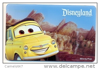 Disneyland Resort,  Anaheim, CA., U.S.A.  Admission Ticket  Card On Its Backer # Dt-166a - Disney Passports