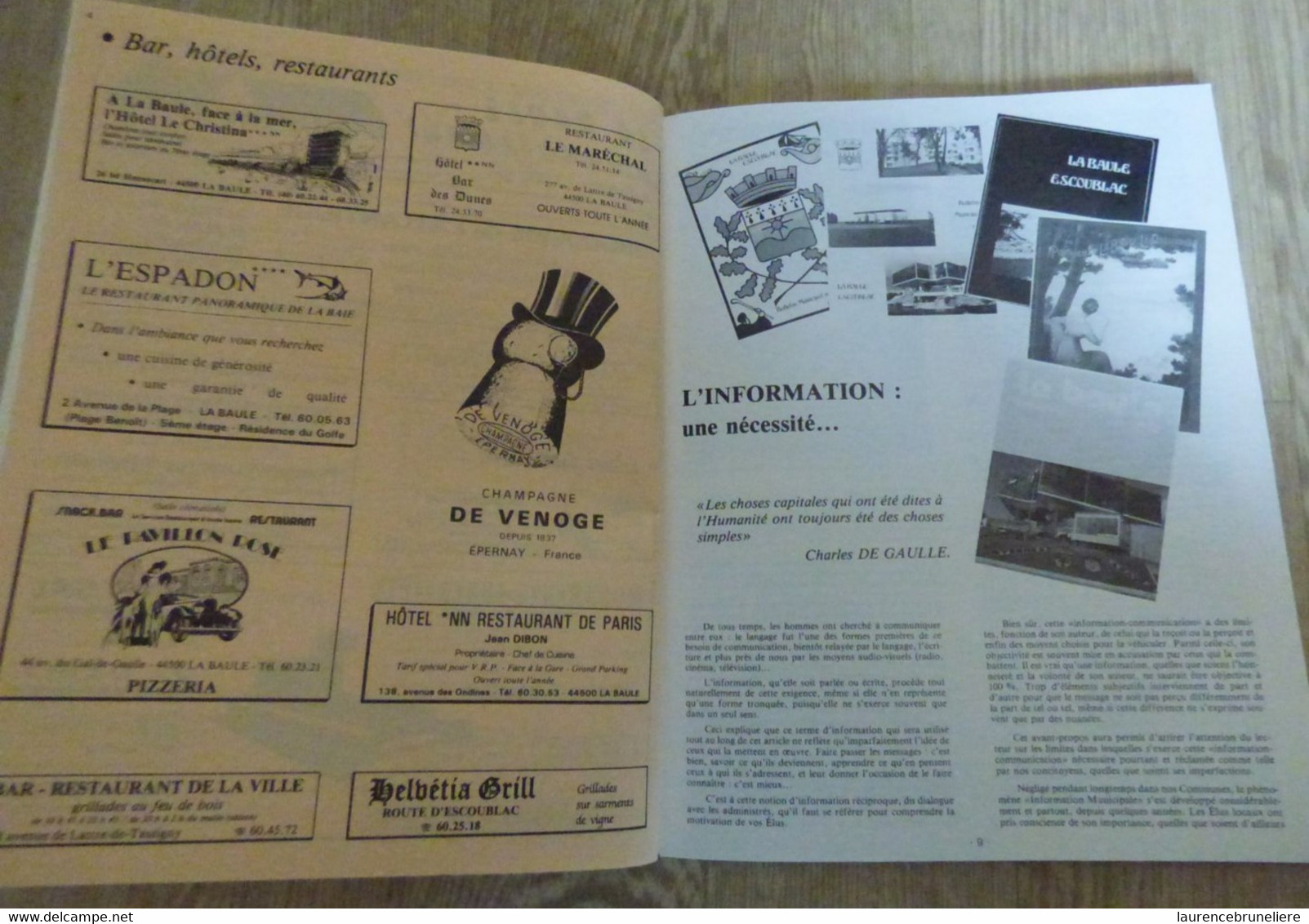 44 -   LA BAULE-ESCOUBLAC  - BULLETIN MUNICIPAL DE 1983 - Toeristische Brochures