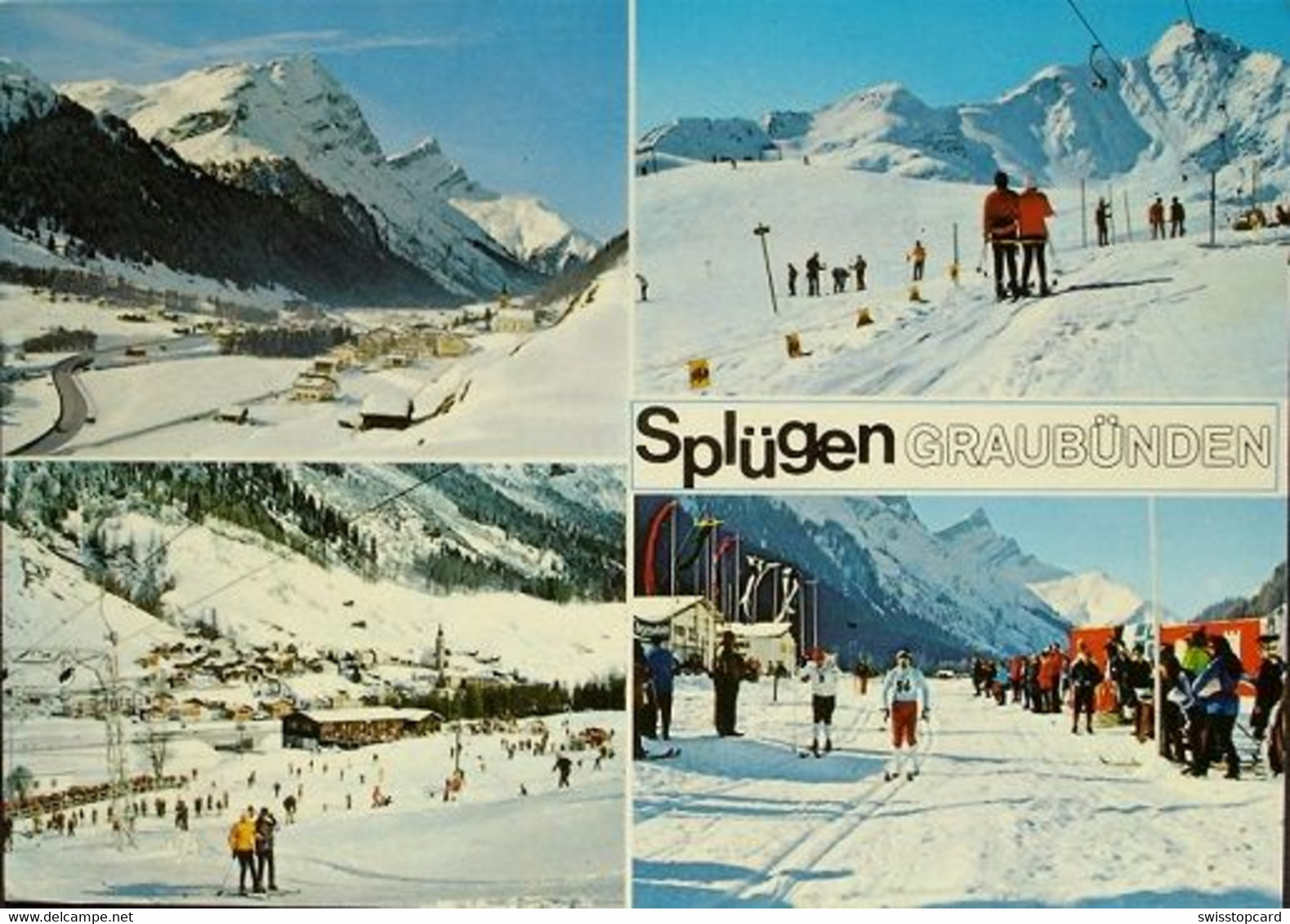 SPLÜGEN Skilift Ski Langlauf - Splügen