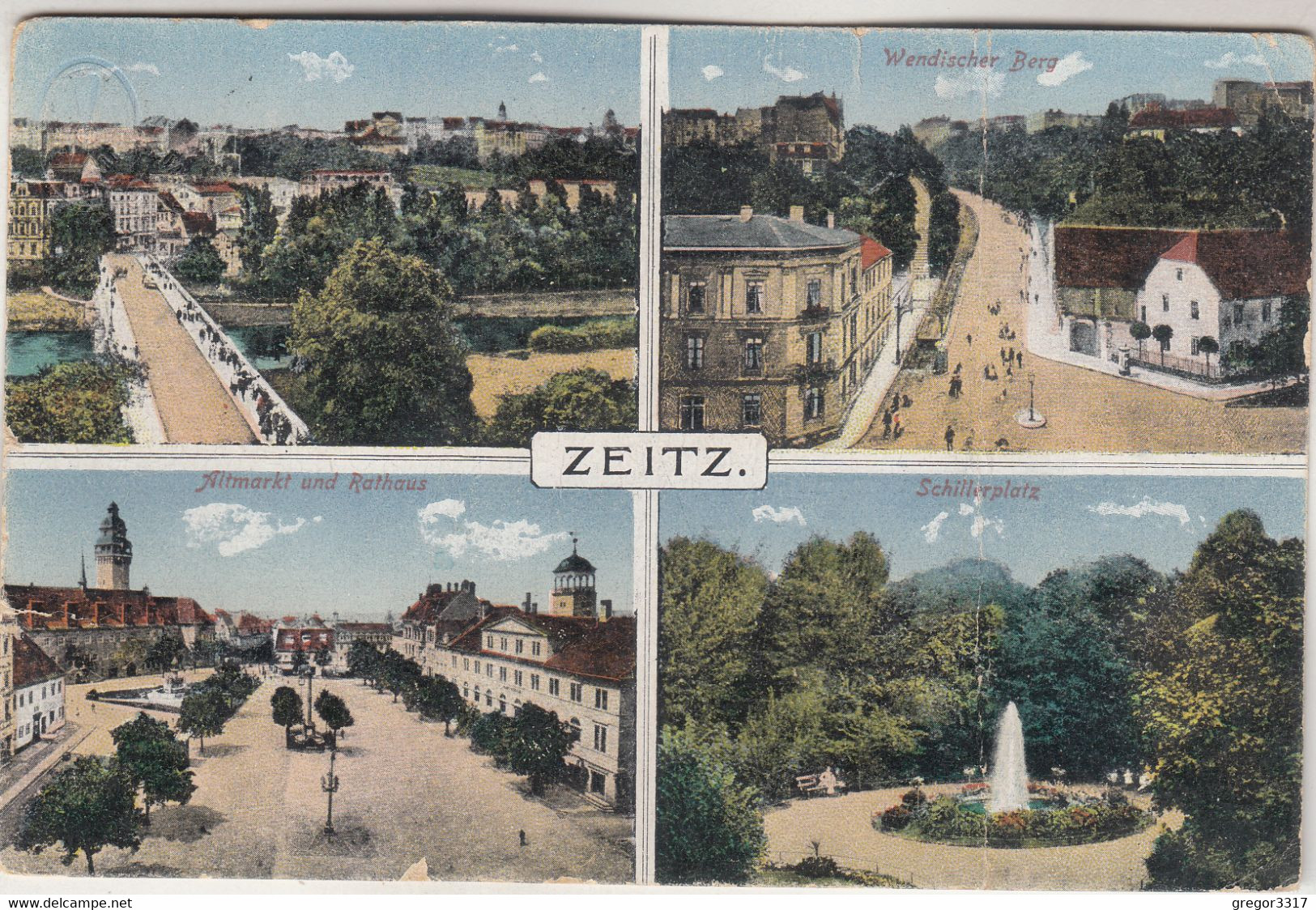 C3735) ZEITZ - Wendischer Berg - Altmark U. Rahtaus U. Schillerplatz 1927 - Zeitz