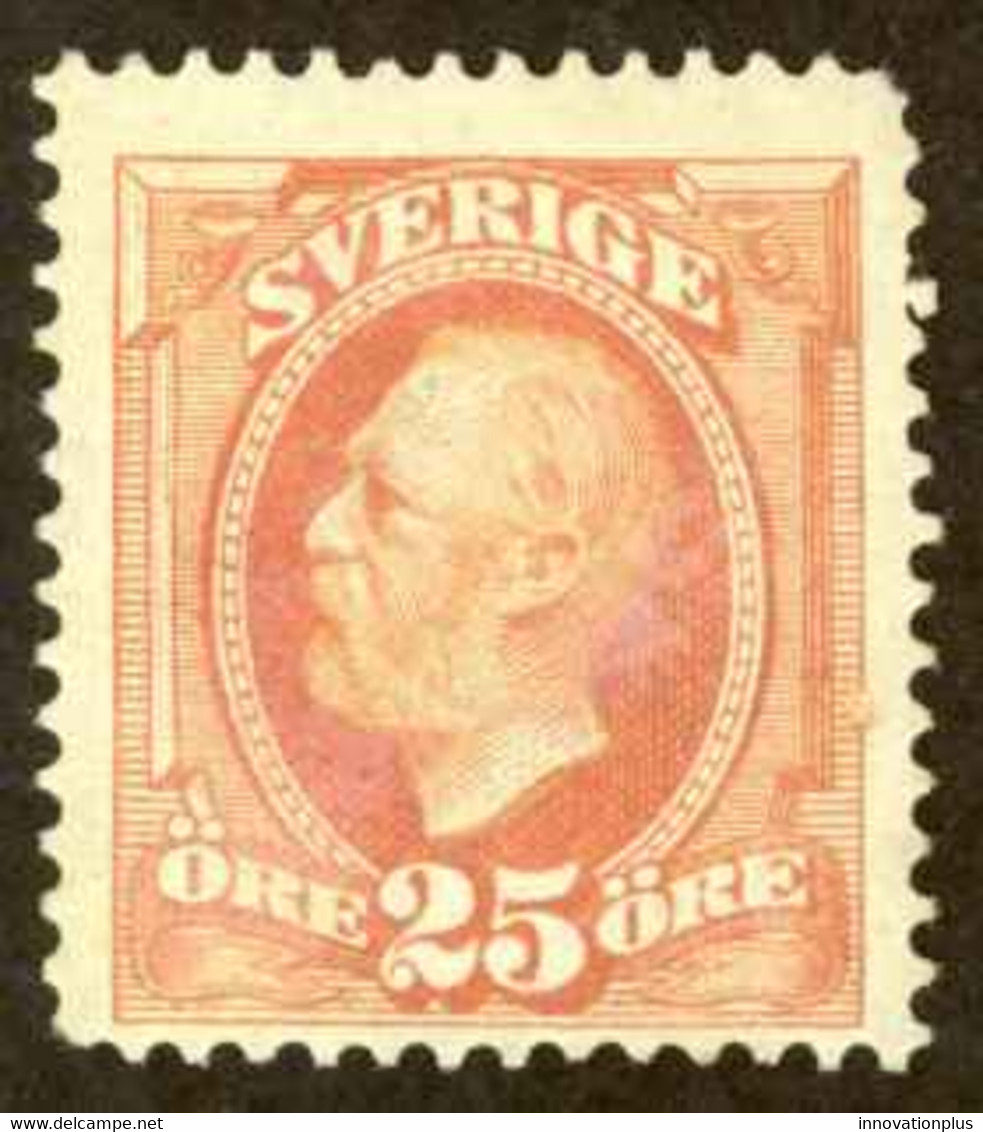 Sweden Sc# 61 MH 1896 25o Red Orange King Oscar II - Ungebraucht