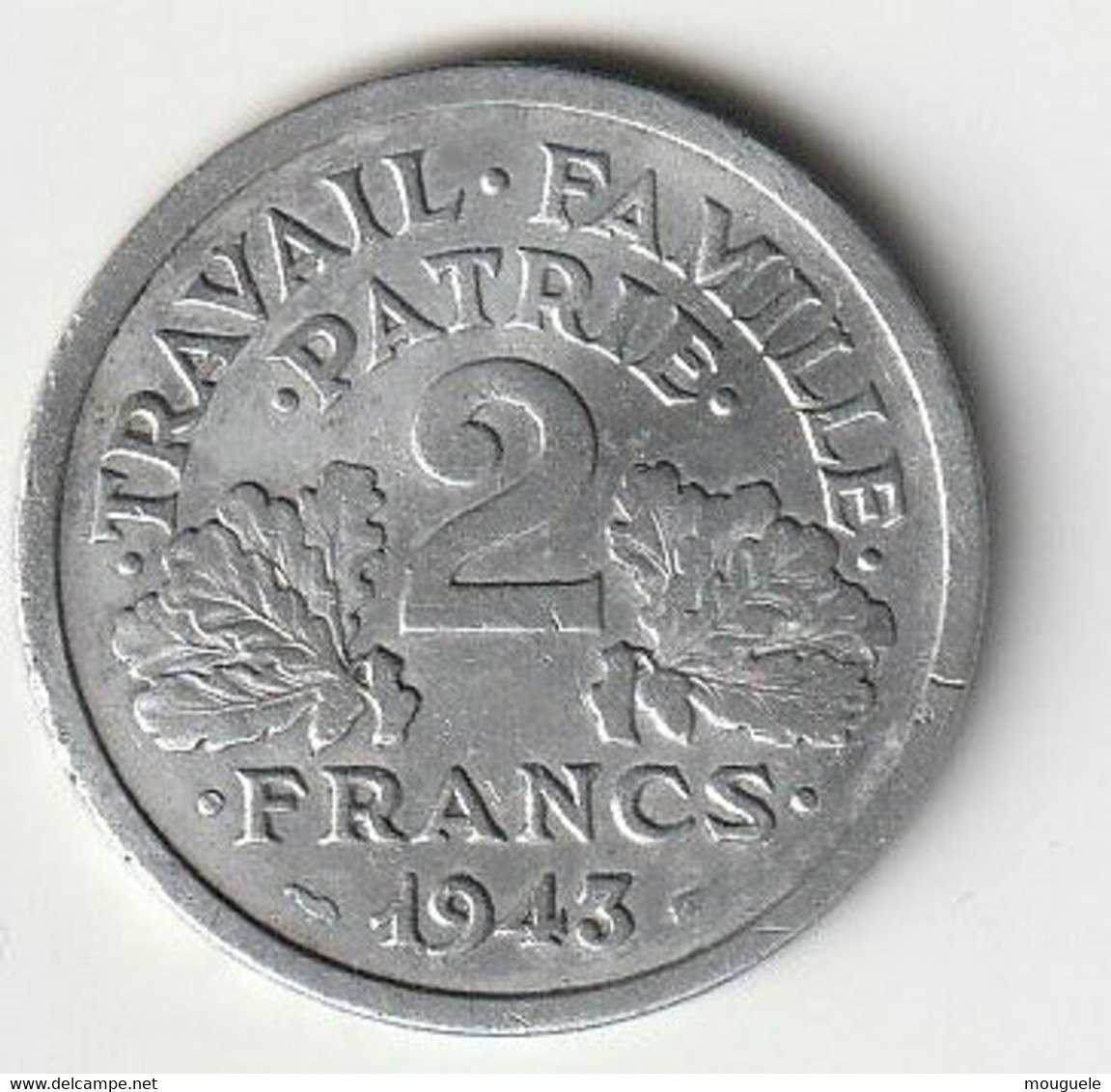 2 Francs état Français 1943B+ 1944C+ 1944B - 2 Francs