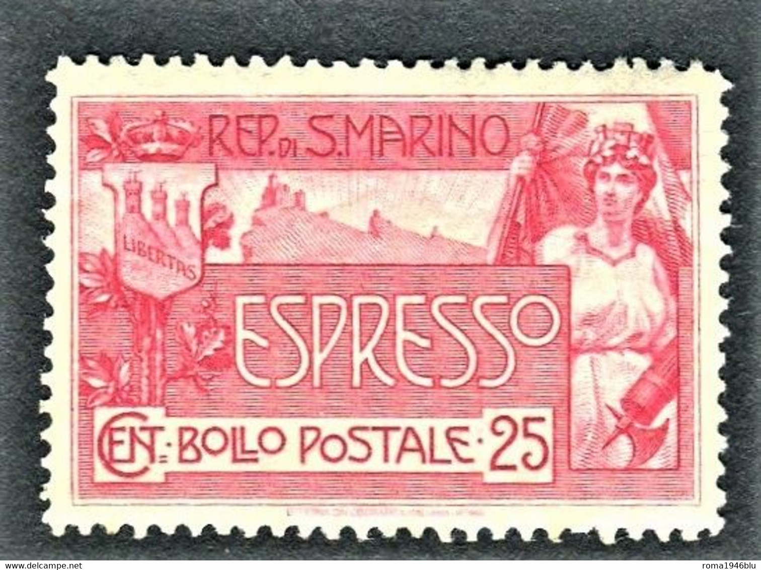 SAN MARINO 1907 ESPRESSI VEDUTA SAN MARINO ** MNH BEN CENTRATO - Timbres Express