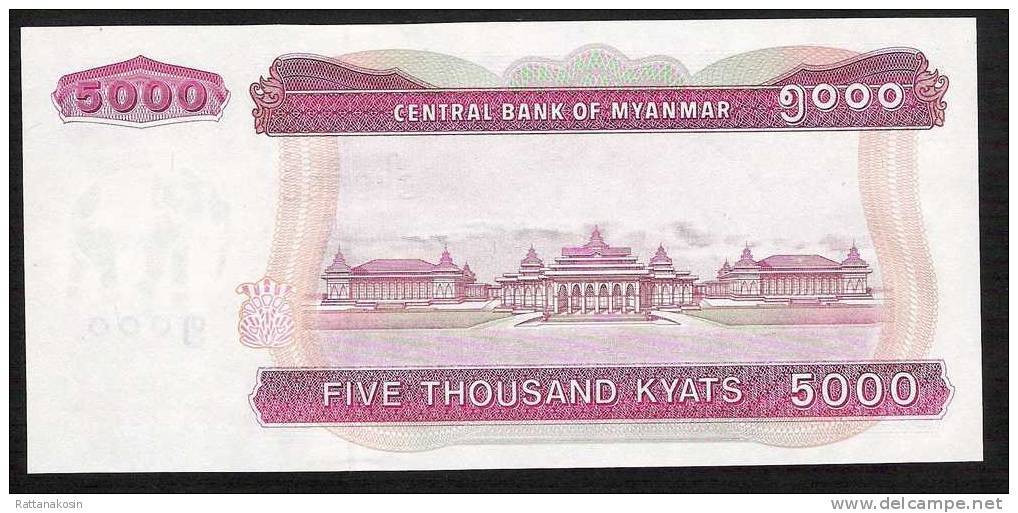 MYANMAR BURMA BIRMANIE P81 5000 KYATS  2009 UNC. - Myanmar