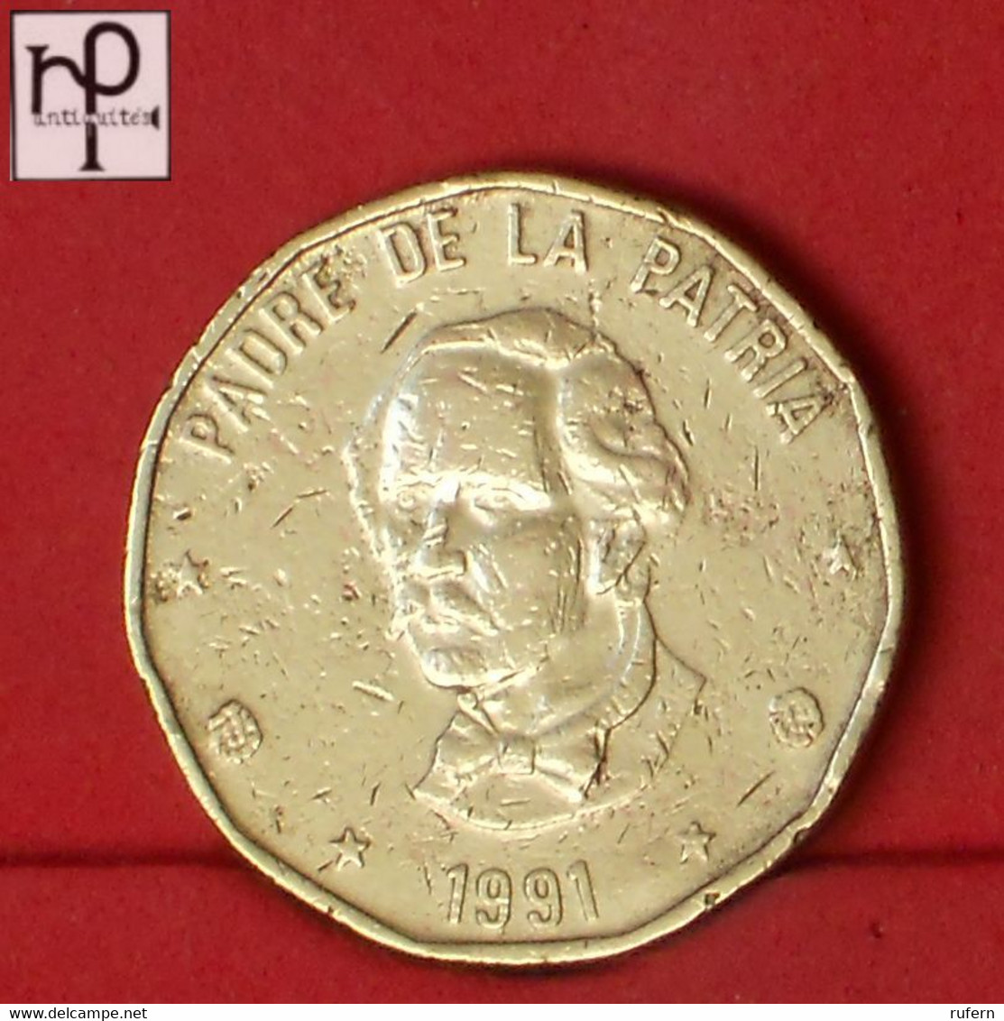 DOMINICANA REPUBLIC 1 PESO 1991 -    KM# 80,2 - (Nº53000) - Dominicaine