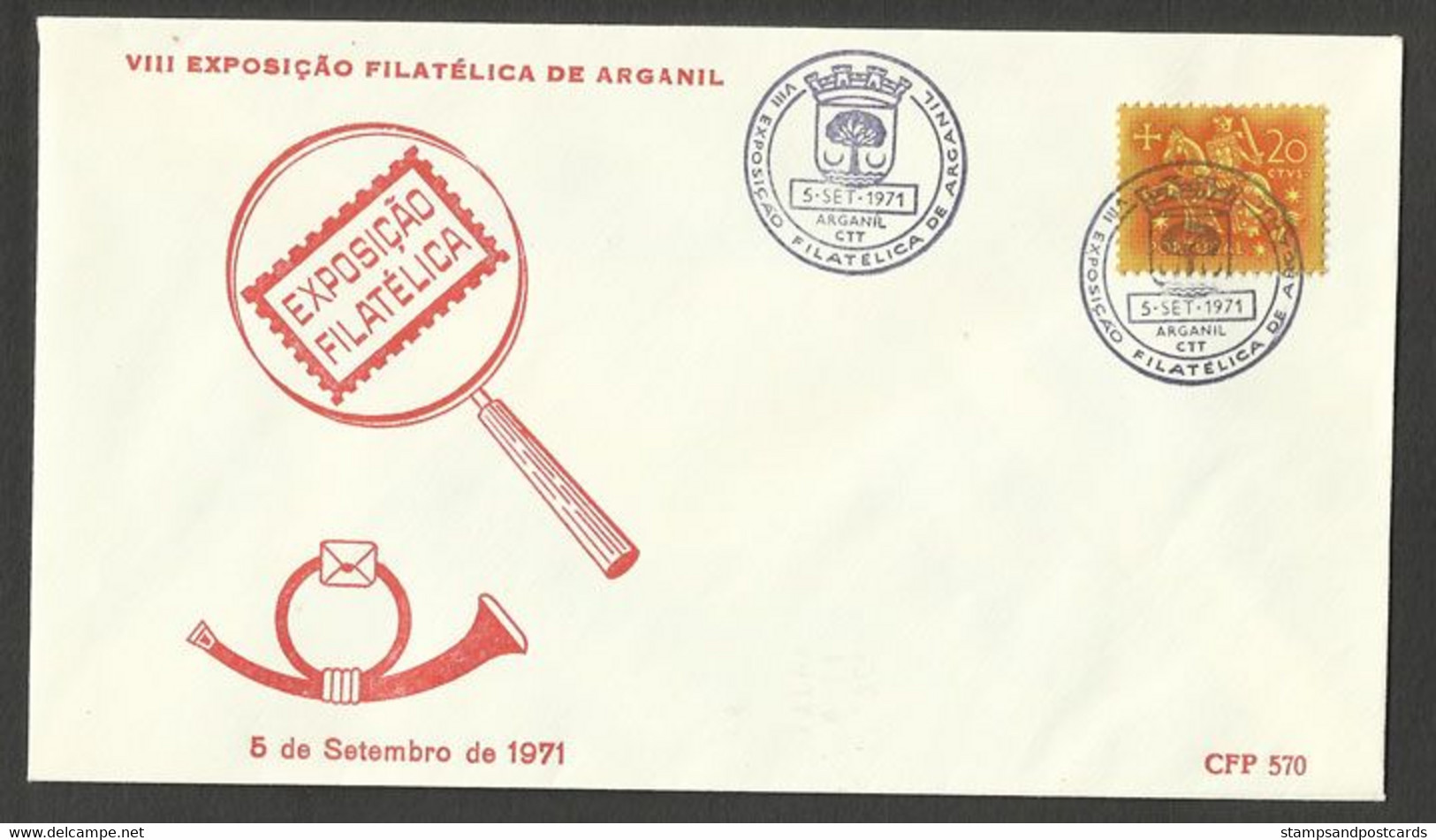 Portugal Cachet Commémoratif  Expo Philatelique 1971 Arganil Event Postmark Philatelic Expo - Annullamenti Meccanici (pubblicitari)