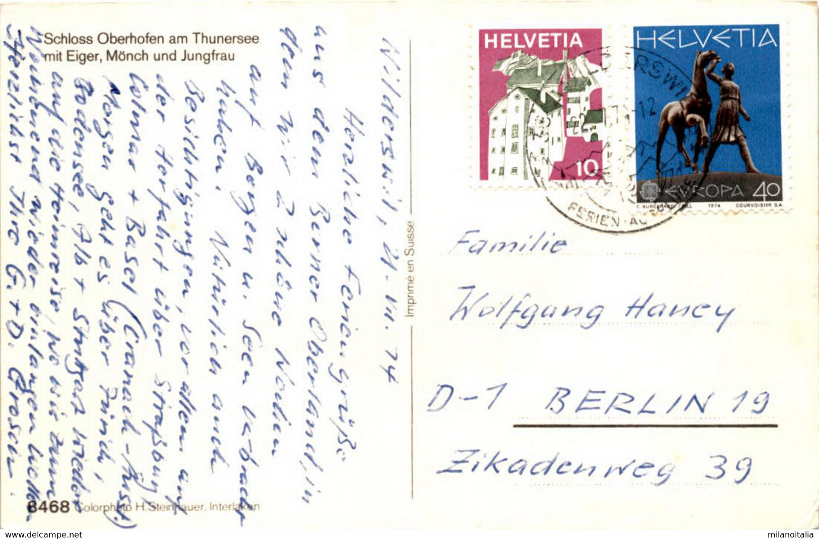 Schloss Oberhofen Am Thunersee (8468) * 22. 7. 1974 - Oberhofen Am Thunersee