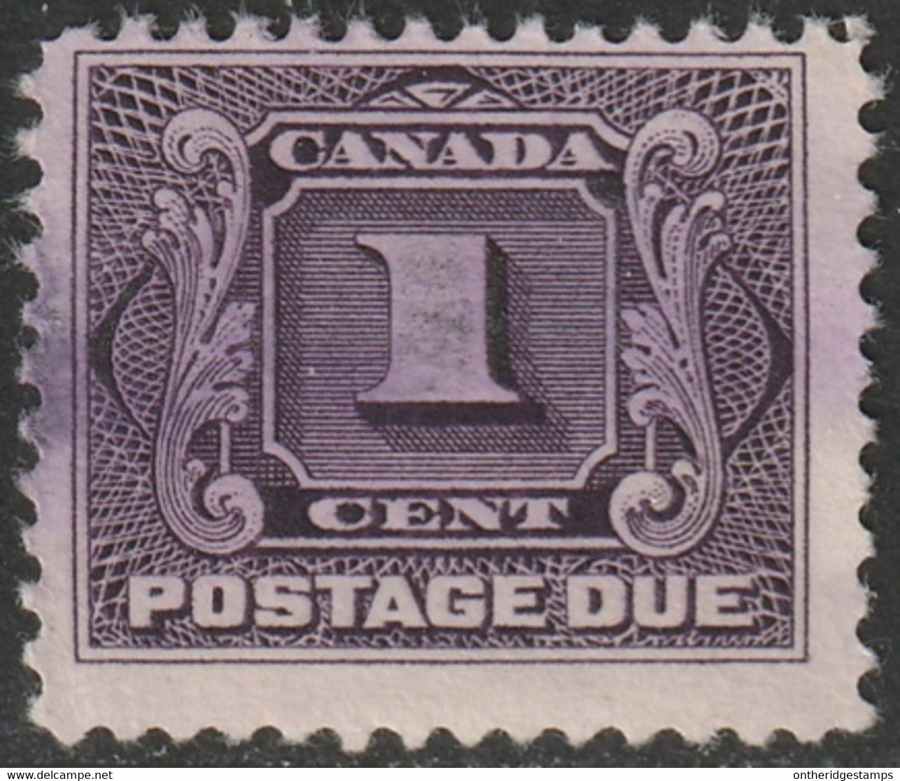 Canada 1928 Sc J1c Mi P1 Yt Taxe 1 Postage Due Used Reddish Violet - Portomarken