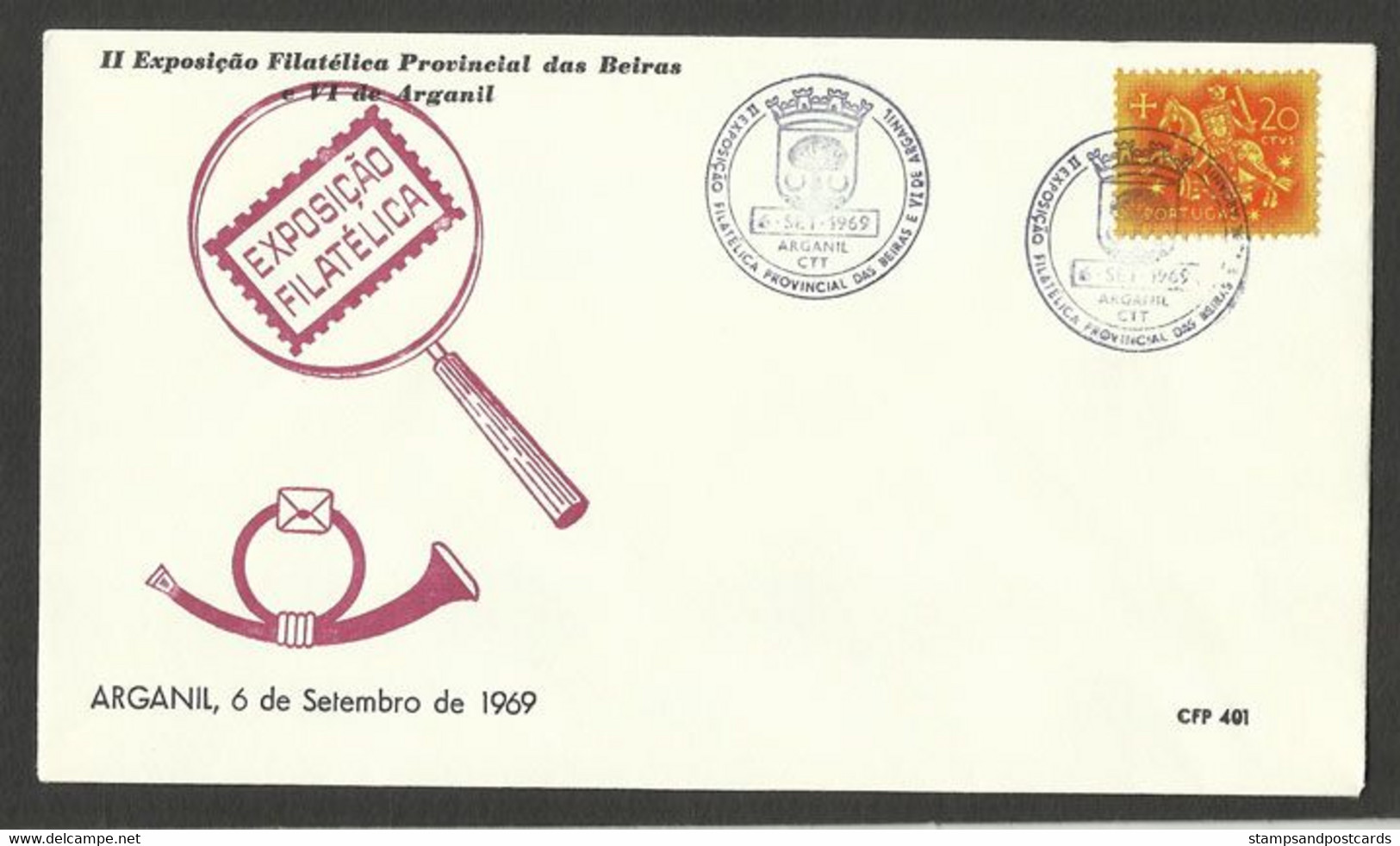 Portugal Cachet Commémoratif  Expo Philatelique 1969 Arganil Event Postmark Philatelic Expo - Annullamenti Meccanici (pubblicitari)