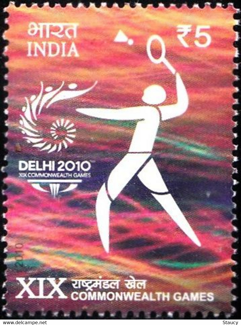 India 2010 Commonwealth Games - Badminton 1v Stamp MNH As Per Scan - Badminton