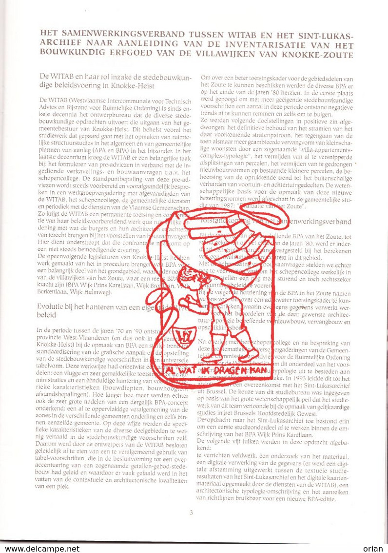 Waardevol Tijdschrift St-Lucasarchief Brussel 1995 / Inventaris Bouwkundig Erfgoed Villawijken Knokke-Heist & Duinbergen - Andere & Zonder Classificatie