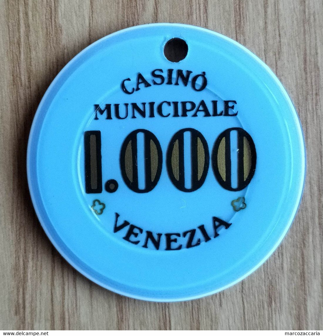 CHIP GETTONE TOKEN FICHE Casino Municipale Venezia (Italia) 1.000 Lire - Casino