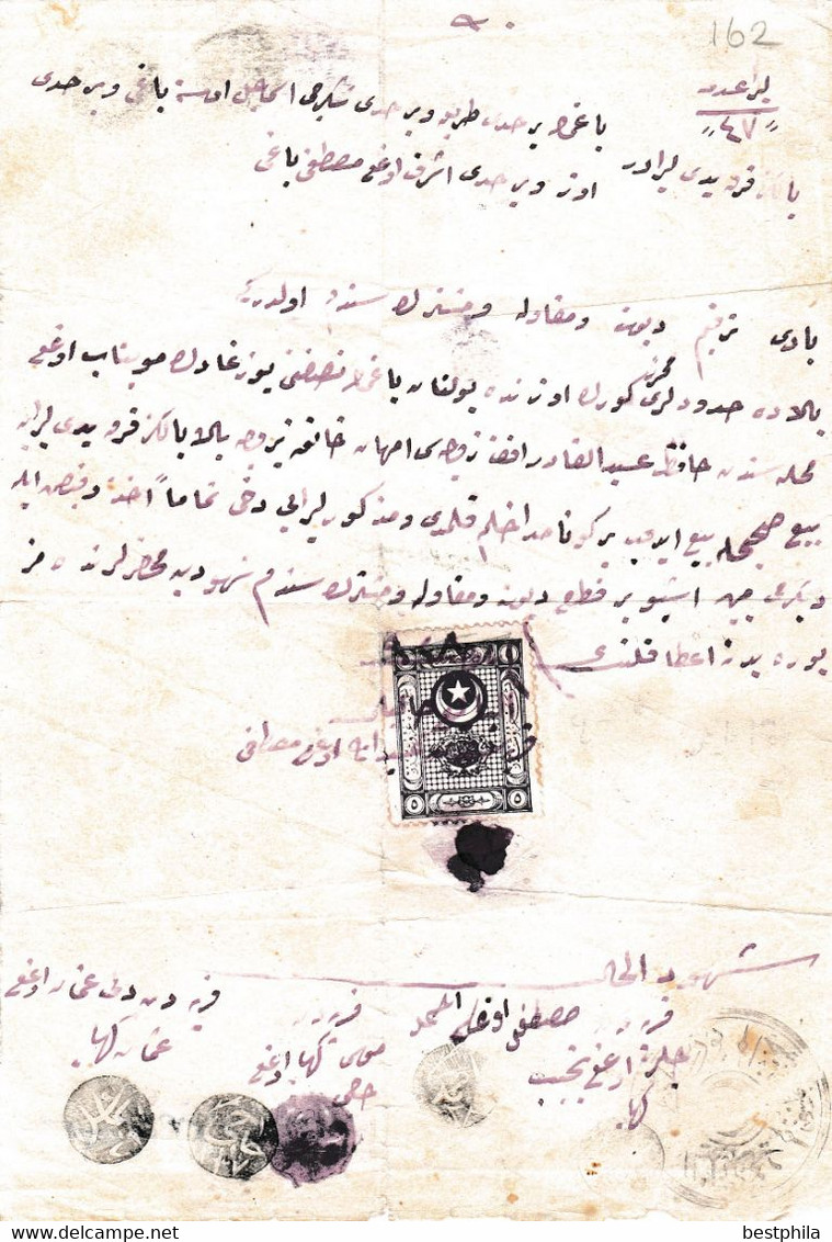 Turkey & Ottoman Empire -  Fiscal / Revenue & Rare Document With Stamps - 162 - Briefe U. Dokumente