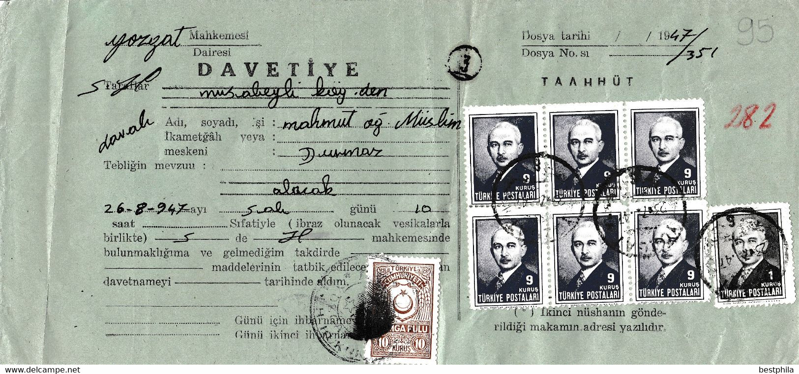 Turkey & Ottoman Empire -  Fiscal / Revenue & Rare Document With Stamps - 95 - Brieven En Documenten