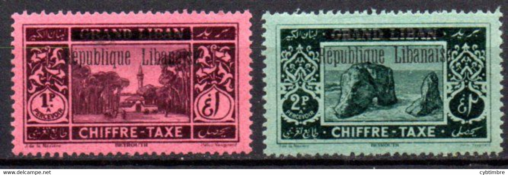 Grand Liban: Yvert N° Taxe 17/18**; MNH - Timbres-taxe