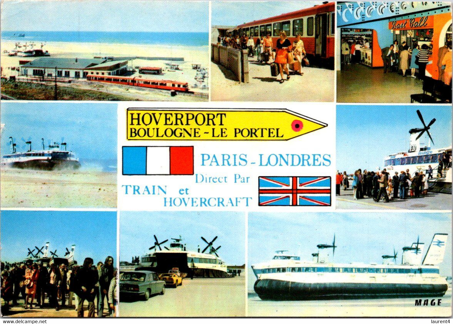 (1 Oø 37) France - Hoverport Boulogne Le Portel - (posted 1974) TAXED - Returned To Sender / RTS - Hovercrafts