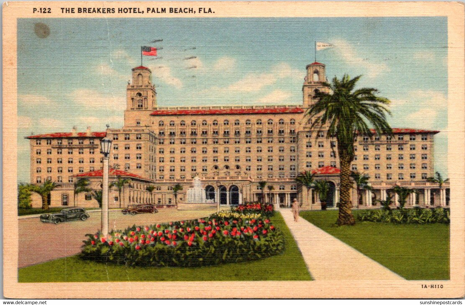 Florida Palm Beach The Breakers Hotel 1938 Curteich - Palm Beach