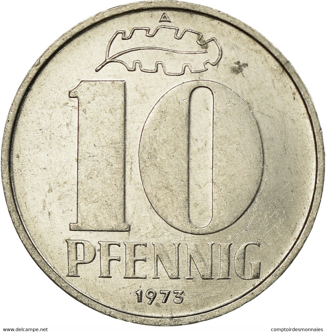 Monnaie, GERMAN-DEMOCRATIC REPUBLIC, 10 Pfennig, 1973, Berlin, TTB, Aluminium - 10 Pfennig