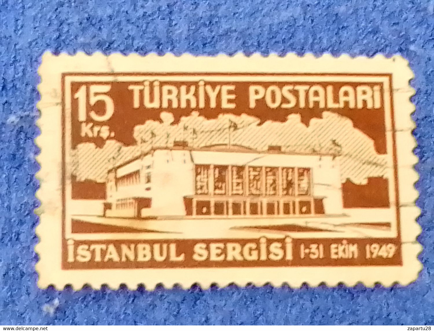 TÜRKİYE.-1940-50-   15K  İSTANBUL FAİR DAMGALI - Used Stamps