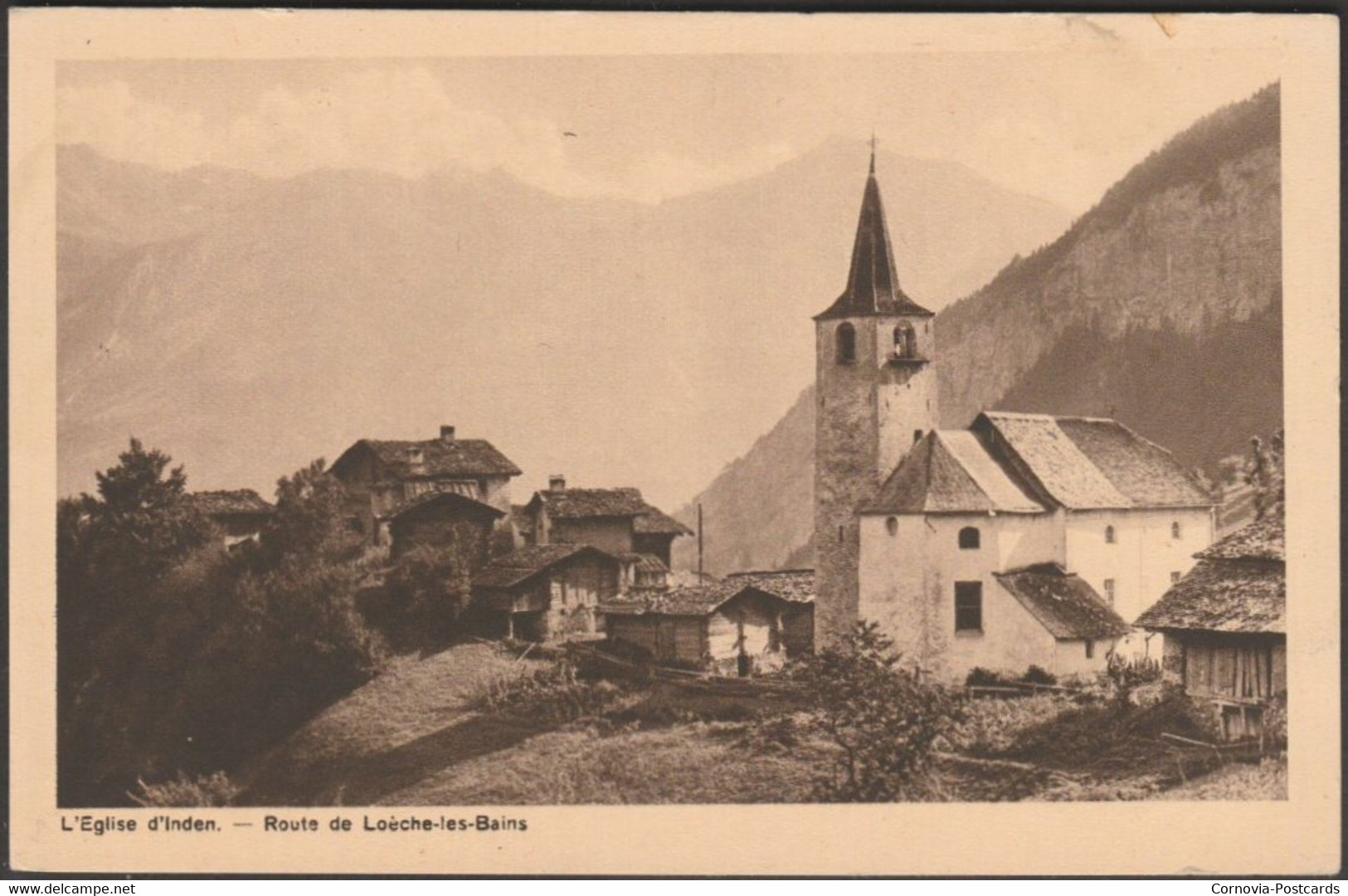 L'Eglise D'Inden, Route De Loèche-les-Bains, C.1920s - Meisser CPA - Inden