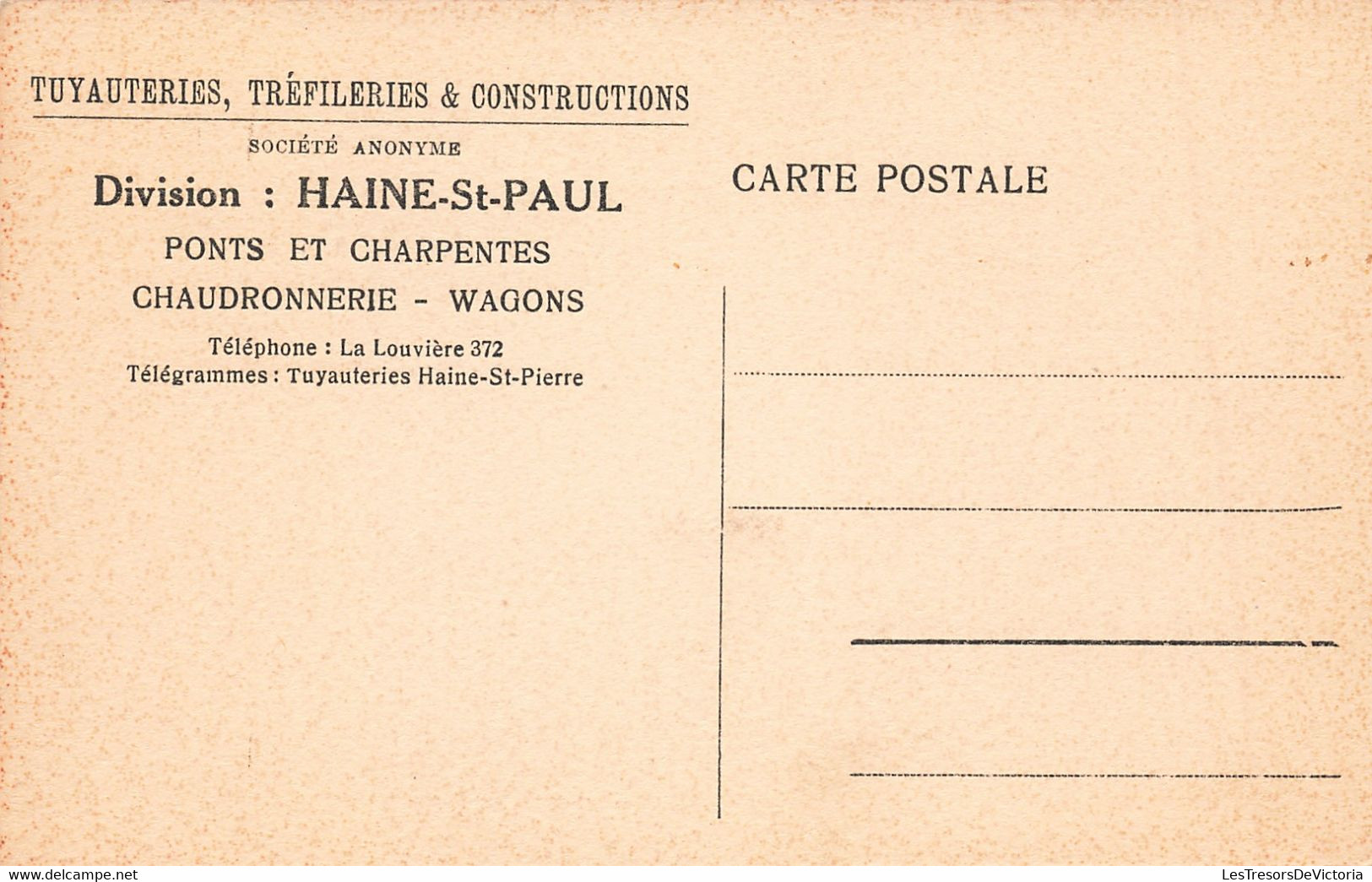 Belgique - Haine saint paul - Tuyauteries tréfileries et constructions - lot de 8 cartes - Carte postale ancienne