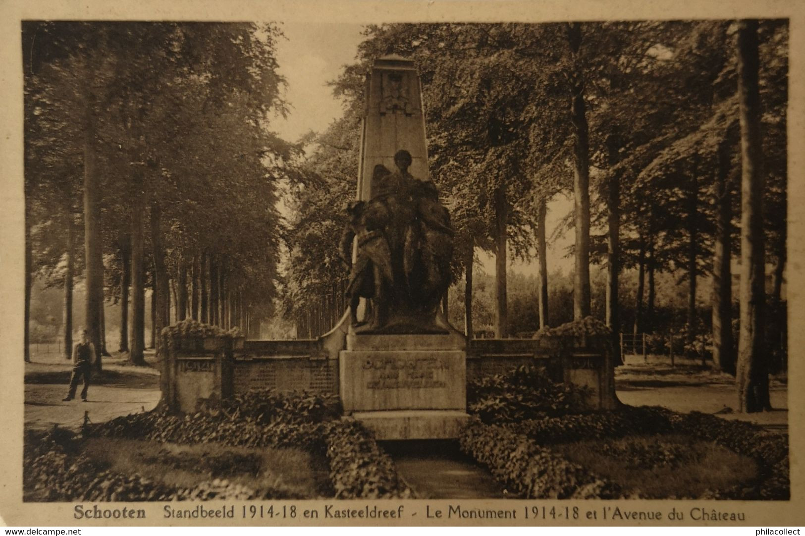 Schoten - Schooten Antwerpen // Standbeeld 1914 - 18 En Kasteeldreef 19?? - Schoten