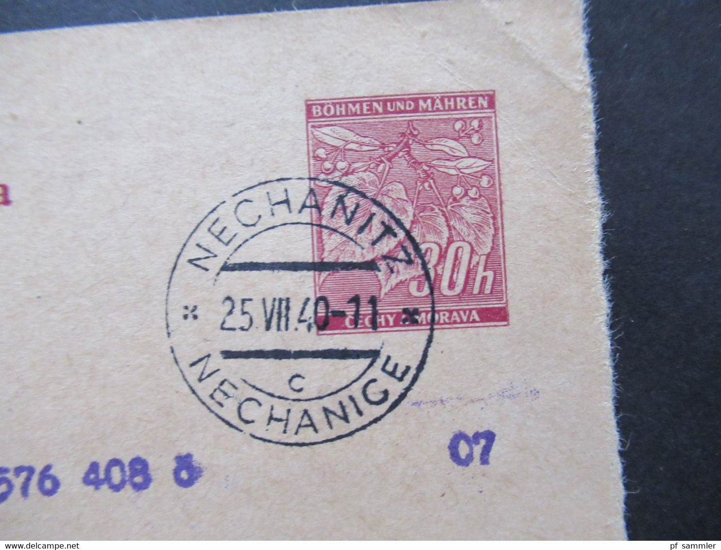 1940 Protektorat Böhmen Und Mähren Ganzsache Zentralsozialversichungsanstalt Dienstpostkarte DPB 1 Antwortteil - Briefe U. Dokumente