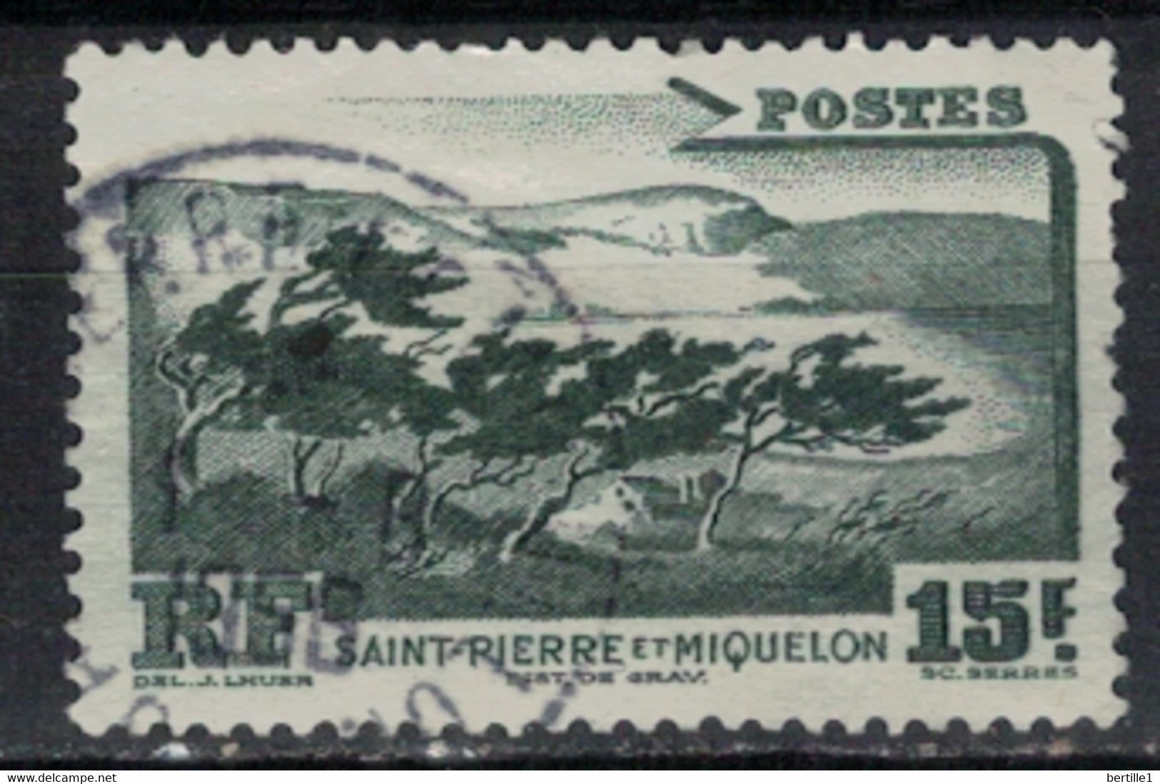 SAINT PIERRE ET MIQUELON             N°  YVERT 341 OBLITERE     ( OB    06/ 19 ) - Gebraucht