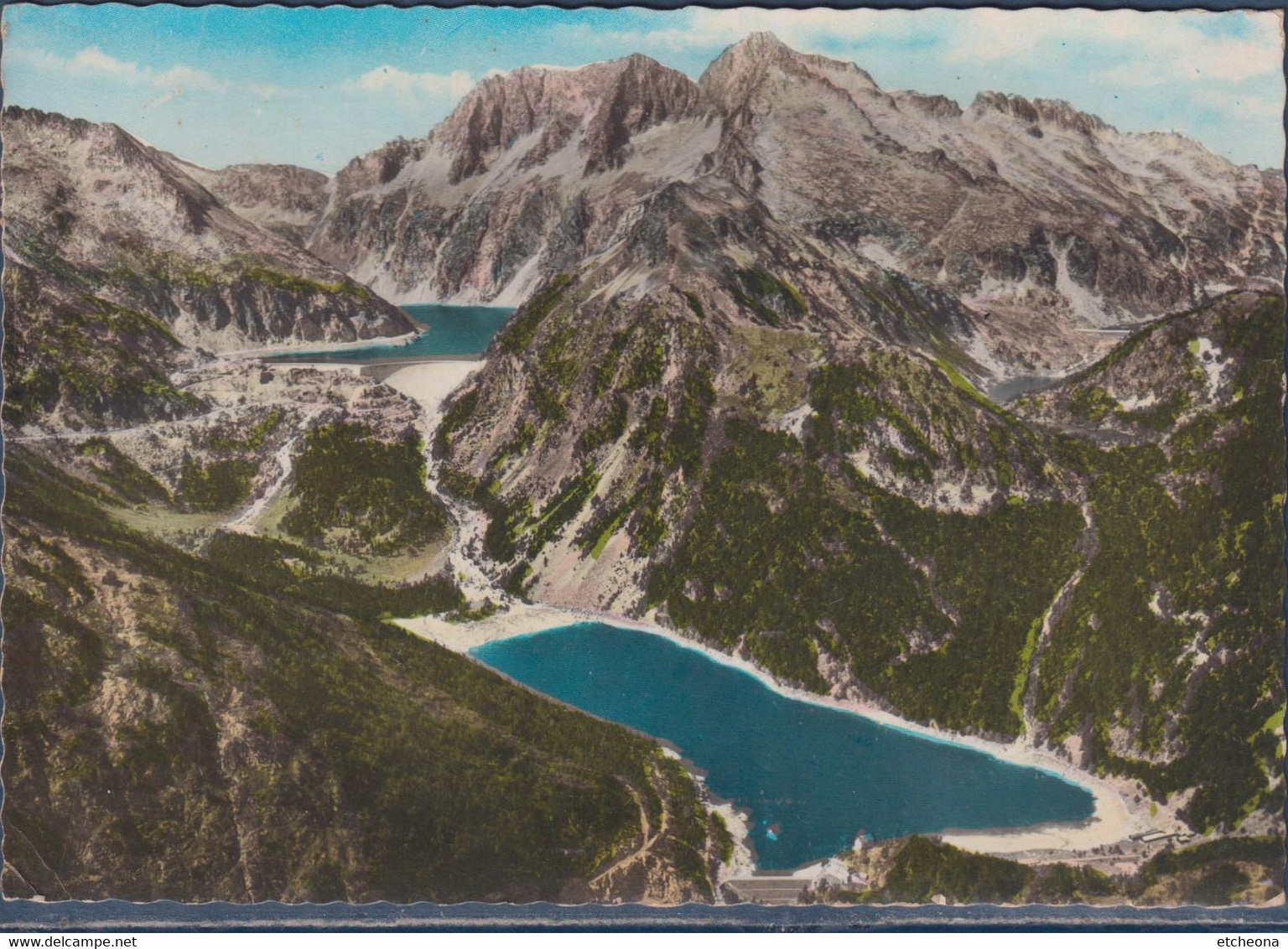 Le Lac D'Orédon En Haute Vallée D'Aure, Barrage De Cap Long Aragnouet 2 8 66 Timbre 1354, Blason Paris - Aragnouet