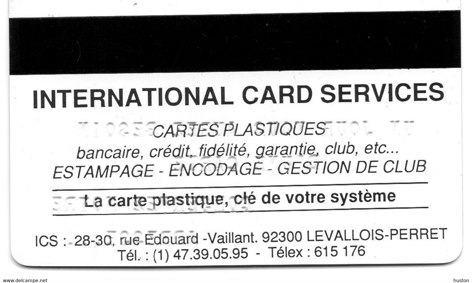 SODINFORG - CARTE MAGNETIQUE ICS LEVALLOIS (92) - Autres & Non Classés