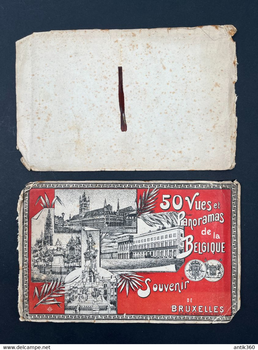 Ancien Cahier XIXe SOUVENIR DE BRUXELLES 50 Vues Panorama De La Belgique - Other & Unclassified