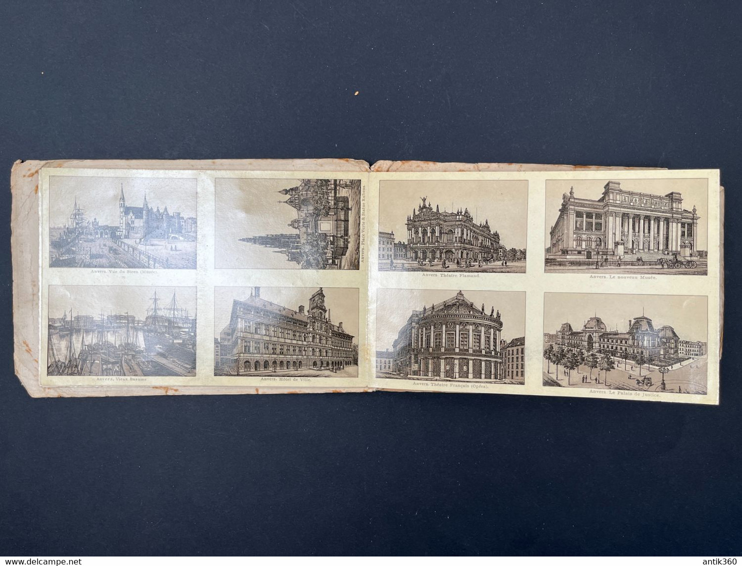 Ancien Cahier XIXe SOUVENIR DE BRUXELLES 50 Vues Panorama de la Belgique