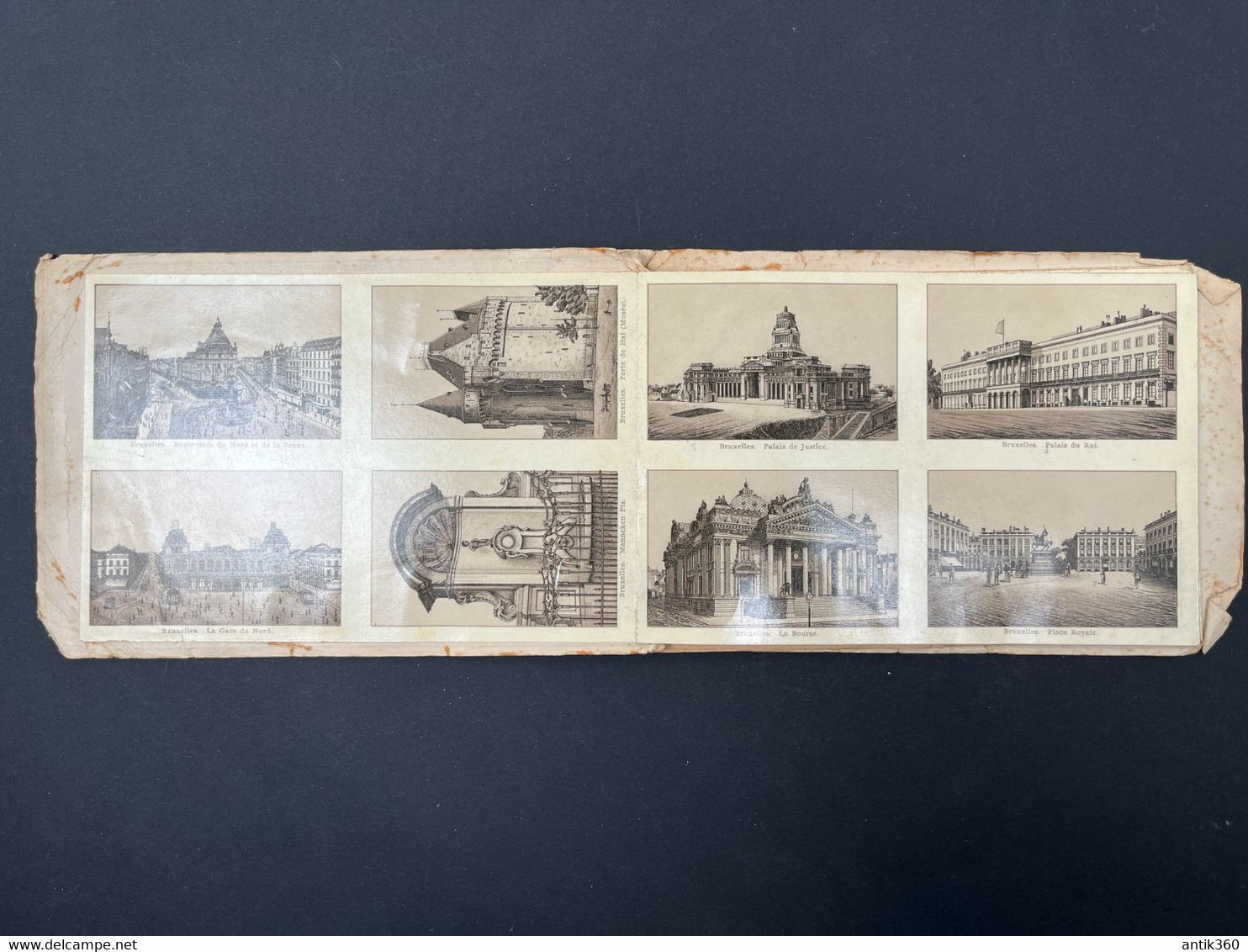 Ancien Cahier XIXe SOUVENIR DE BRUXELLES 50 Vues Panorama de la Belgique