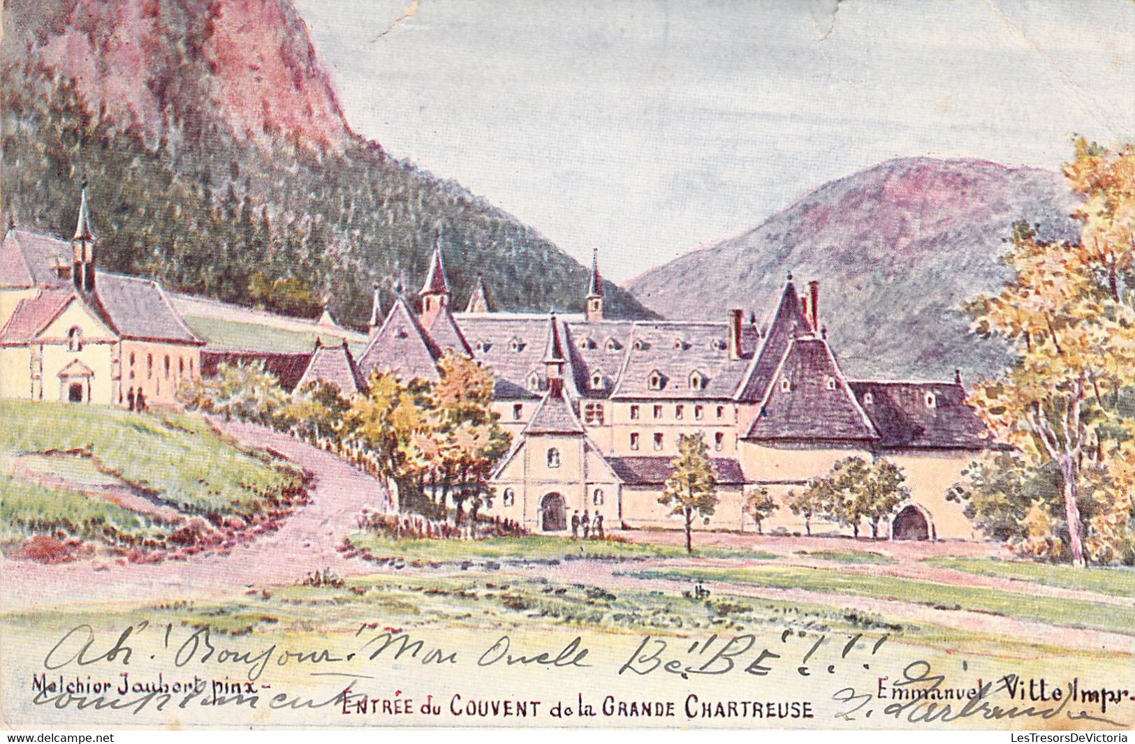 38 - ENTREE DU COUVENT DE LA GRANDE CHARTREUSE - Emmanuel Vitte  -  Carte Postale Ancienne - Chartreuse