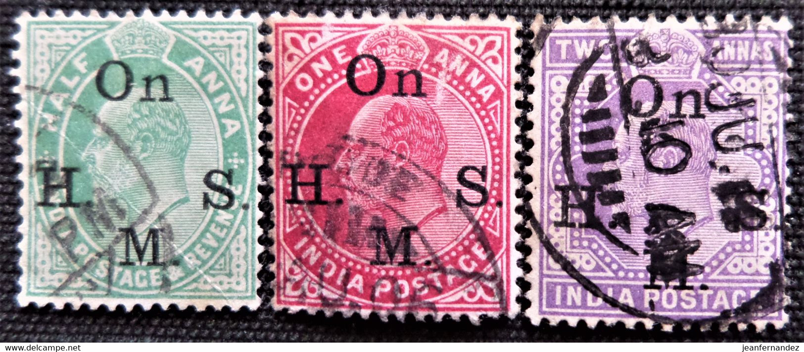 Timbres De Service De L'Inde 1903 Postage Stamps Overprinted  Stampworld N°  39 à 41 - Timbres De Service